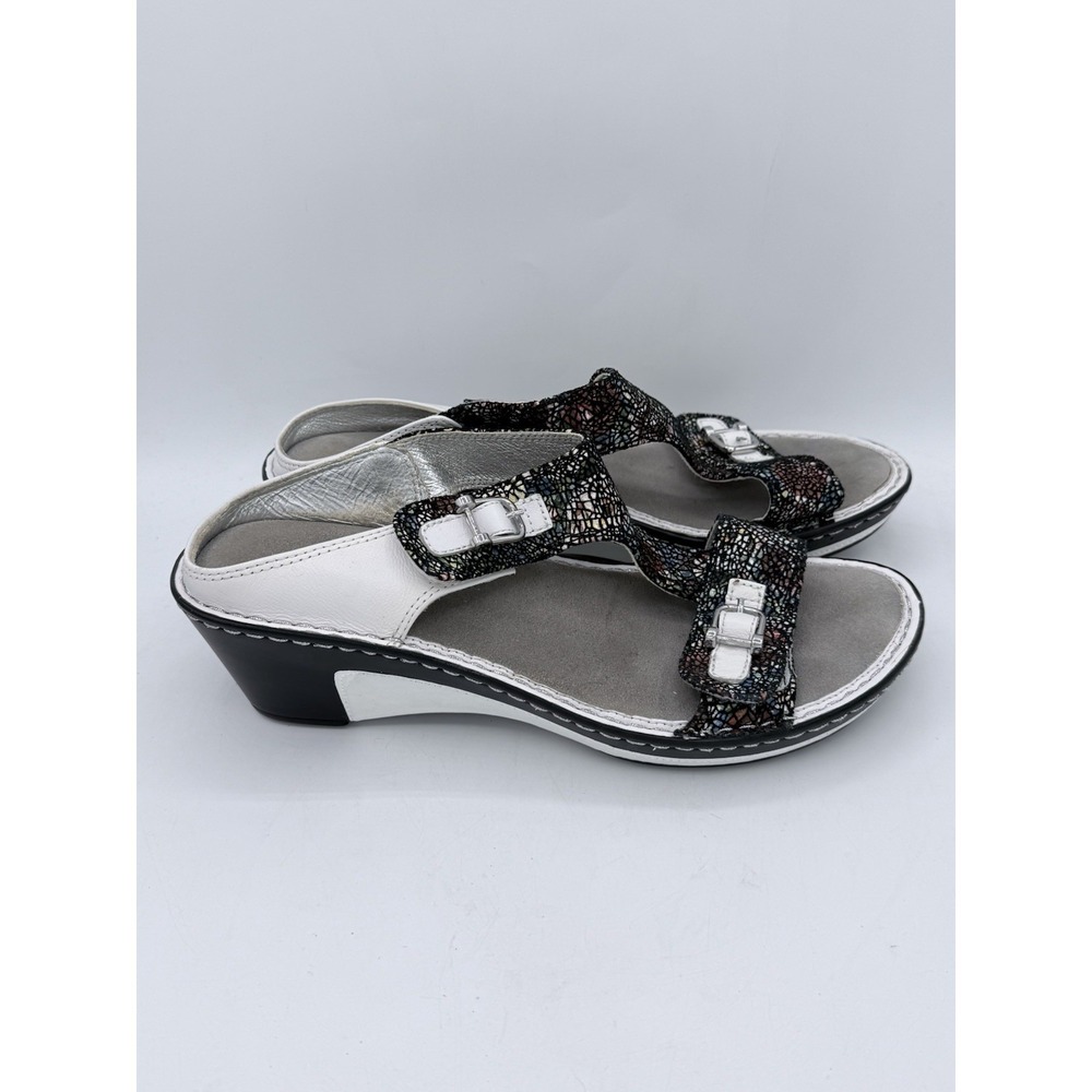 Alegria Leather Slip-on Sandals‎ Lara Cathedral Multicolor Eur 40 US 9.5 NEW